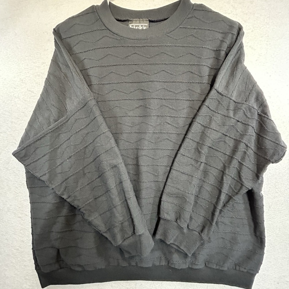 Black Ribbed Kicks Lightweight Long sleeve Top Size 44